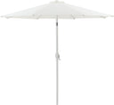 Fiji - Aluminum Patio Umbrella With Round Teak And White Base