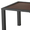 Square Metal Outdoor Side Table - Brown And Black