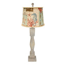 30" Standard Table Lamp With Blue Shade - Taupe