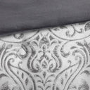 Emilia - 12 Piece King Jacquard Comforter Set With Bed Sheets - Silver