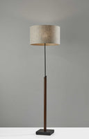 Traditional Shaped Floor Lamp With Beige Drum Shade - Black / Beige - HomeRoots - Floor Lamps - Elite Enclave Home