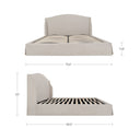Weston - King Storage Bed - Cream - Moe's Home Collection - Storage Beds - Elite Enclave Home