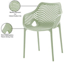 Mykonos - Outdoor Dining Chair (Set of 2) - Meridian Furniture - Chair Sets- Elite Enclave Home