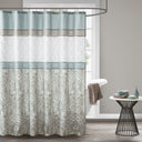Shawnee - Printed And Embroidered Shower Curtain - Seafoam - 510 Design - Shower Curtains - Elite Enclave Home
