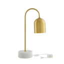 Iron Desk Table Lamp With Brass Bell Shade - Brass