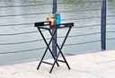Aluminum Indoor Outdoor Tray Table - Gray