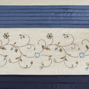 Serene - Embroidered Floral Shower Curtain - Navy - Madison Park - Shower Curtains - Elite Enclave Home