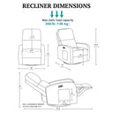 Dakota - Power Recliner 3 - in - 1 With Swivel, Glider, USB Ports - Blue - INK+IVY - Swivel Glider Chairs - Elite Enclave Home