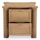Treccia - 2 Drawer Nightstand - Oak - Moe's Home Collection - Accent Nightstands - Elite Enclave Home
