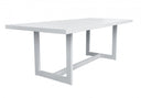 83" Aluminum Outdoor Dining Table - White