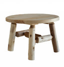 Rounded Solid Wood Outdoor Coffee Table - Natural