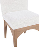 Waldorf - Boucle Dining Side Chair With Natural Legs - Meridian Furniture - Side Chairs - Elite Enclave Home