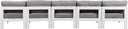 Nizuc - Outdoor Patio 5 Seat Modular Armless Sofa With White Frame - Meridian Furniture - Stationary Sectionals- Elite Enclave Home