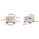 June - Corner Chair - Oatmeal - Moe's Home Collection - Corners - Elite Enclave Home