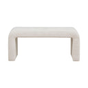 Steve - 42" Boucle Waterfall Bench - Cream - INK+IVY - Upholstered Benches - Elite Enclave Home