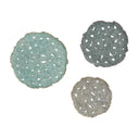 Rossi - Feather Painted Round Wall Decor (Set of 3) - Blue - Madison Park - Wall Decor - Elite Enclave Home