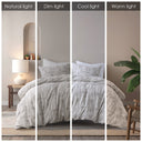 Cairo - 3 Piece Full/Queen Duvet Set - Ivory
