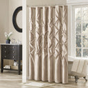 Laurel - Tufted Semi - Sheer Shower Curtain - Taupe - Madison Park - Shower Curtains - Elite Enclave Home