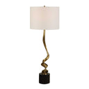 Spiraling - Cordless Brass Buffet Lamp - Black / Gold - Uttermost - Table Lamps - Elite Enclave Home
