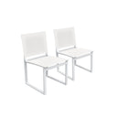 Aluminum Indoor Outdoor Dining Chair (Set of 2) - White