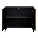 Andrei - Teak Root 2 Door Cabinet - Black / Woodtone