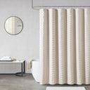Metro - Woven Clipped Solid Shower Curtain - Sand - Madison Park - Shower Curtains - Elite Enclave Home