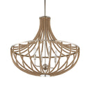 Lovelock - 4 Light Rope Empire Chandelier - Light Brown - Uttermost - Chandeliers- Elite Enclave Home