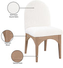 Waldorf - Boucle Dining Side Chair With Natural Legs - Meridian Furniture - Side Chairs - Elite Enclave Home