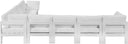 Nizuc - Outdoor Patio 8 Piece Modular Sectional With White Frame - Meridian Furniture - Stationary Sectionals- Elite Enclave Home