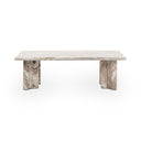 Bowman - Marble Rectangular Coffee Table - Rusty Gray