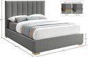 Pierce - Bed - Meridian Furniture - Upholstered Beds - Elite Enclave Home