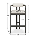 Kalmar - Outdoor Bar Stool - Black / White