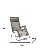 Metal Outdoor Zero Gravity Chair With Graphite Cushion - Graphite