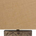 Vintage With Khaki Linen Shade Table Lamp - Brown