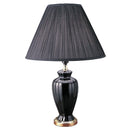 Bedside Table Lamp With Black Empire Shade - Gold