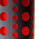 Steel Novelty Floor Lamp With Drum Shade - Silver / Gray And Red - HomeRoots - Floor Lamps - Elite Enclave Home