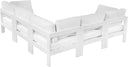 Nizuc - Outdoor Patio 5 Piece Modular Sectional With White Frame - Meridian Furniture - Stationary Sectionals- Elite Enclave Home