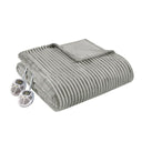Corded Plush - King Heated Blanket - Gray