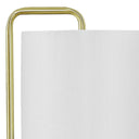 Marble Round Arched Table Lamp With Ivory Drum Shade - Gold And White - HomeRoots - Table Lamps - Elite Enclave Home