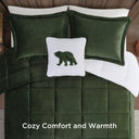 Alton - Down Alternative Comforter Set - Green / Ivory