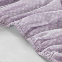 Luna - 7 Piece Queen Floral Comforter Set With Bed Sheets - Taupe