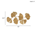 Faye - Ginkgo Leaf Wall Art - Gold - Madison Park - Wall Decor - Elite Enclave Home