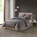 Hanae - Blend Yarn Dyed 3 Piece Duvet Cover Set - Gray