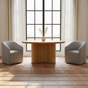 Sandy - Rolling Dining Chair - Gray - Moe's Home Collection - Arm Chairs - Elite Enclave Home