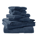 800GSM - 8 Piece Antimicrobial Towel Set - Dark Blue - Madison Park Signature - Towel Sets - Elite Enclave Home