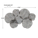 Ripley - Metal Leaf Wall Art - Pearl Silver