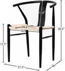 Beck - Hand Woven Rope Dining Chair (Set of 2) - Meridian Furniture - Chair Sets - Elite Enclave Home
