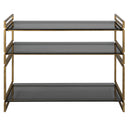 Stacked Up - Glass Console Table - Gray