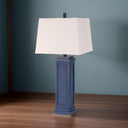 Table Lamp With White Shade (Set of 2) - Blue