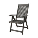 Distressed Outdoor Reclining Chair - Dark Gray